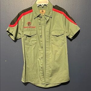Trail Life USA Green Shirt with Red and Black Accents